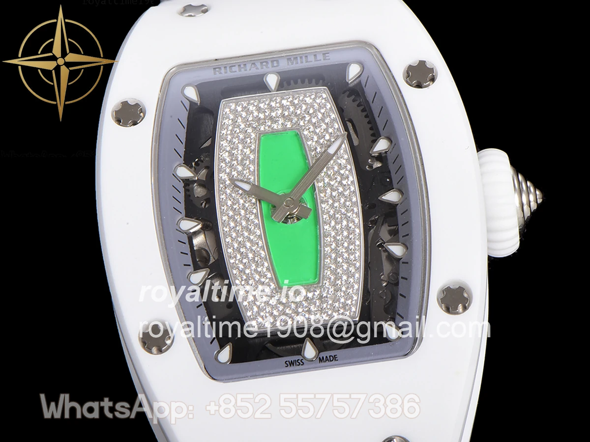 Richard Mille RM 007 Automatic Ladies White Ceramic Green - Image 3