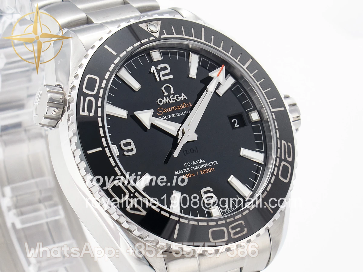 Omega Planet Ocean 600M 39.5mm VSF Black Dial Black Ceramic Bezel on SS Bracelet A8800 - Image 3