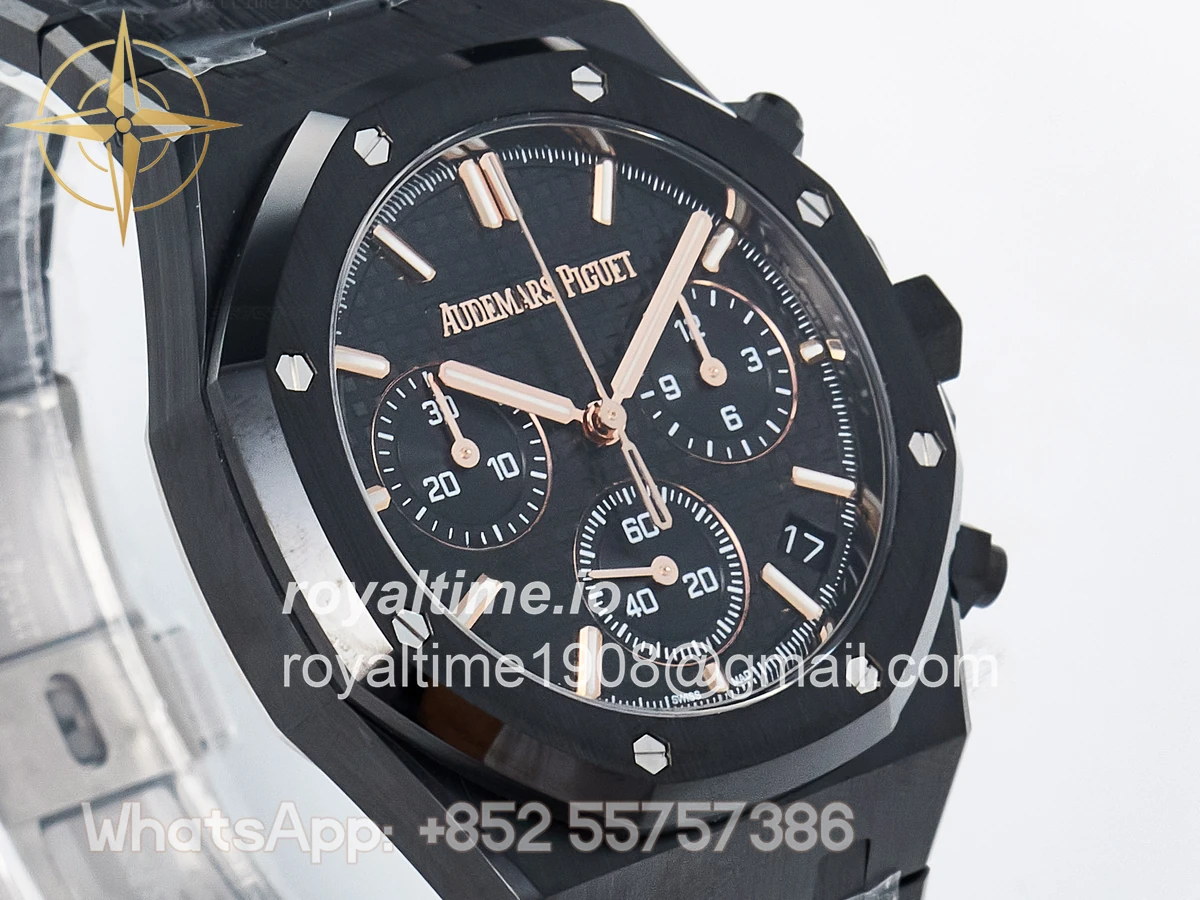 Audemars Piguet Royal Oak Chrono 26240 Black Ceramic APSF on Ceramic Bracelet SA4401 - Image 3