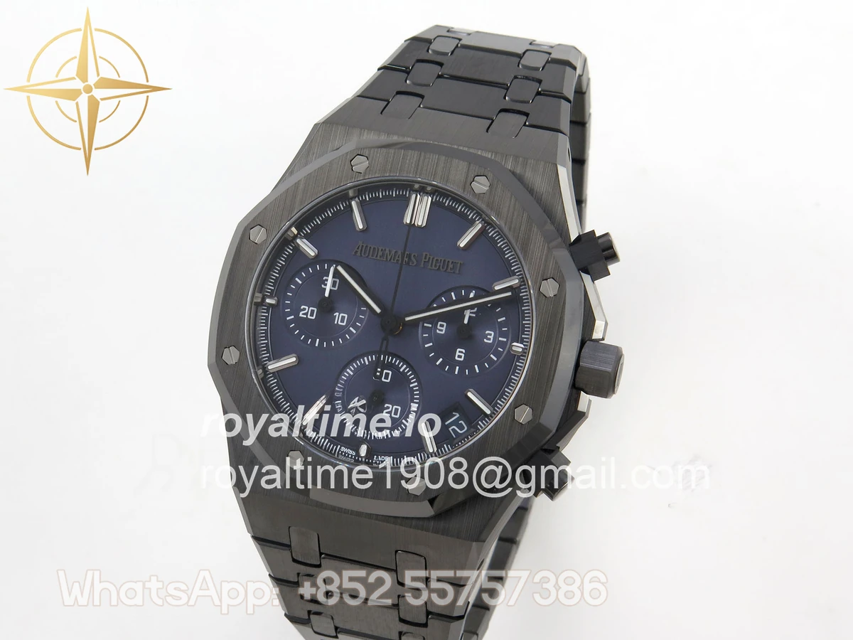 Audemars Piguet Royal Oak Chrono 26240 Black Ceramic Blue Dial APSF on Ceramic Bracelet SA4401 - Image 3