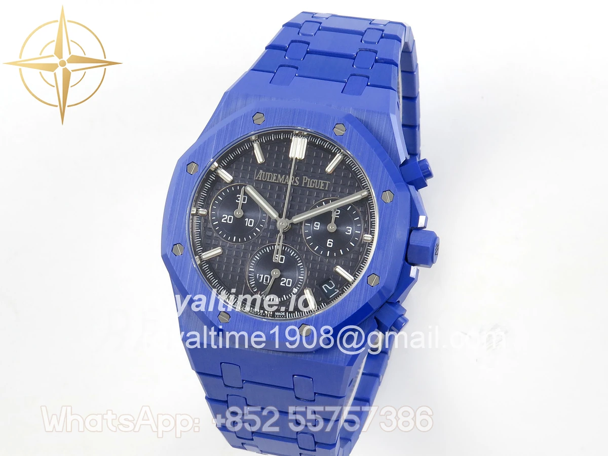 Audemars Piguet Royal Oak Chrono 26240 Blue Ceramic APSF Blue Dial On Blue Ceramic Bracelet SA4401 - Image 3