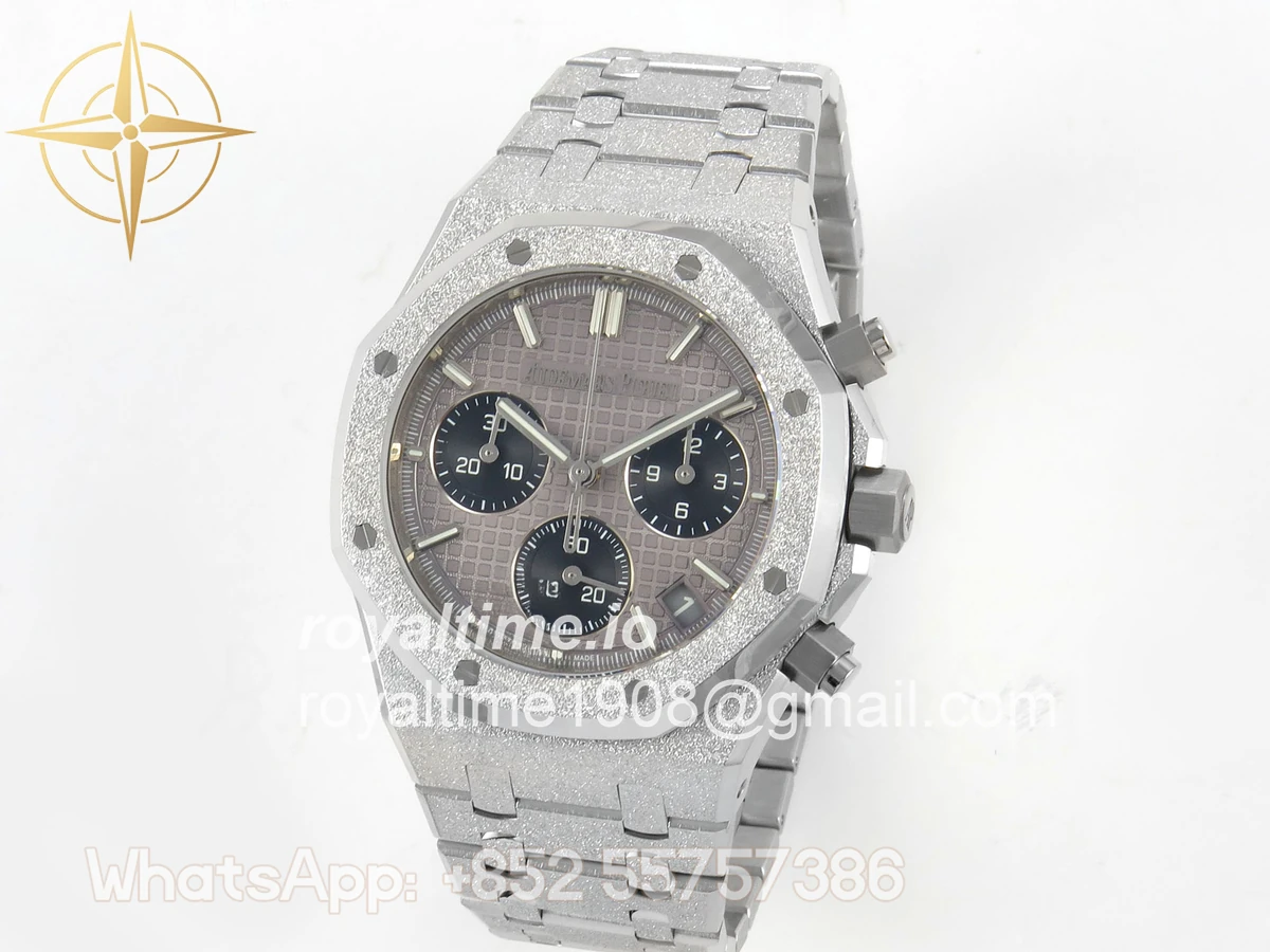Audemars Piguet Royal Oak Chrono 26240 Frosted SS DDF Gray/Black Dial on SS Bracelet DD4401 - Image 3