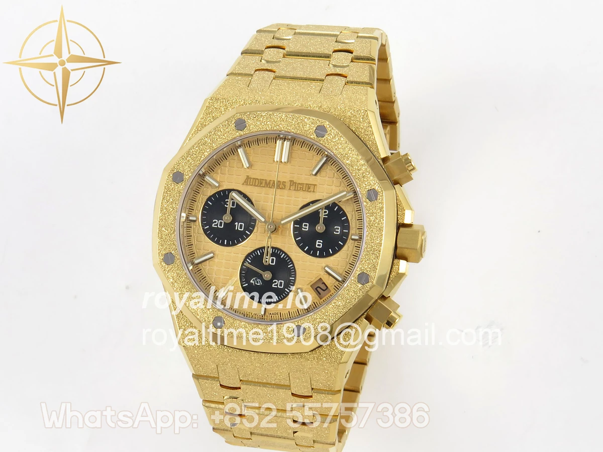 Audemars Piguet Royal Oak Chrono 26240 Frosted YG DDF YG Dial on YG Bracelet DD4401 - Image 3