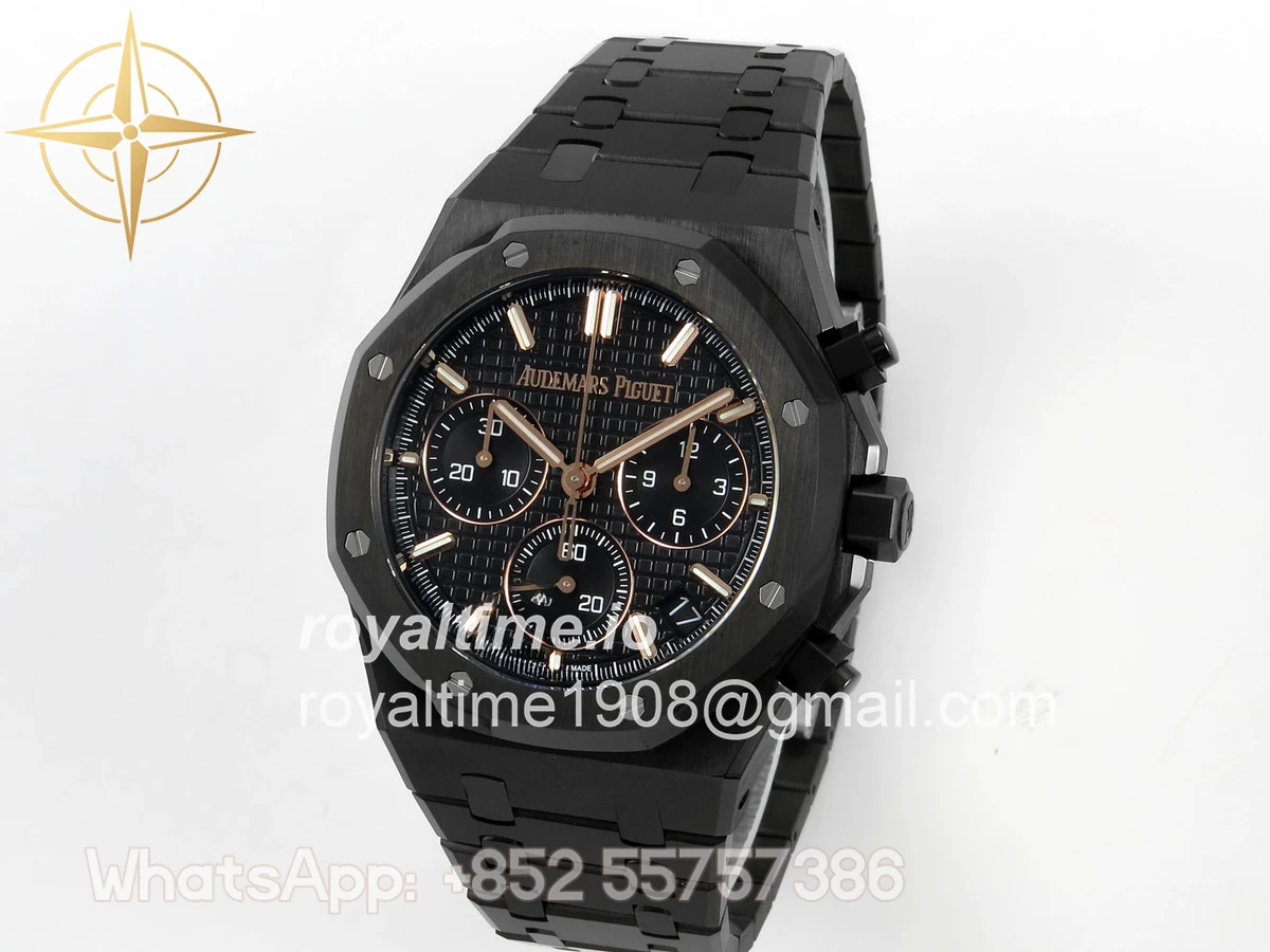 Audemars Piguet Royal Oak Chrono 26240 PVD DDSF Black Dial on PVD Bracelet DD4401 - Image 3