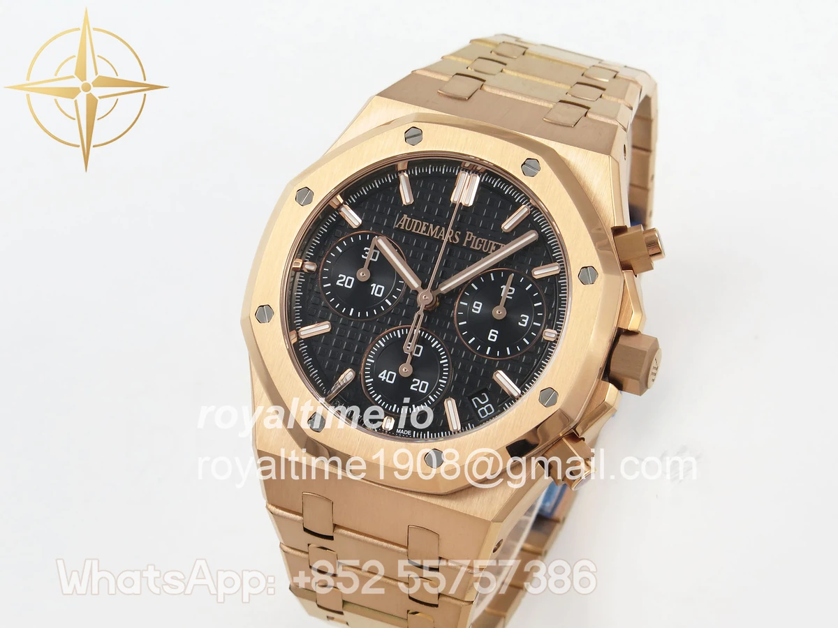 Audemars Piguet Royal Oak Chrono 26240 RG APSF Black Dial on RG Bracelet SA4401 - Image 3