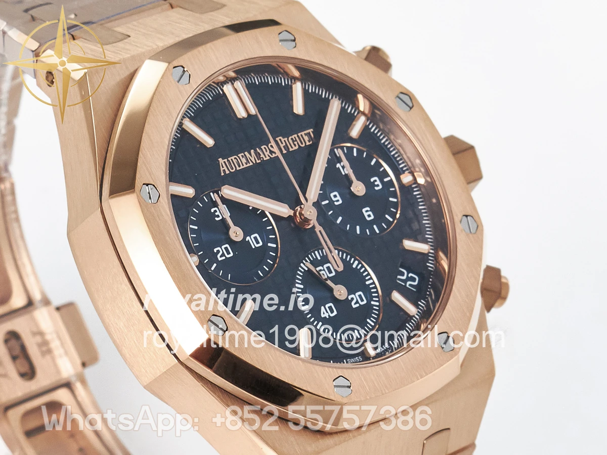 Audemars Piguet Royal Oak Chrono 26240 RG APSF Blue Dial on RG Bracelet SA4401 - Image 3