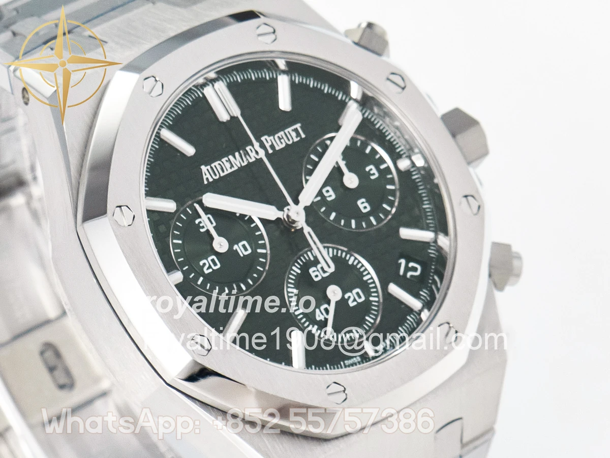 Audemars Piguet Royal Oak Chrono 26240 SS APSF Green Dial on SS Bracelet SA4401 - Image 3