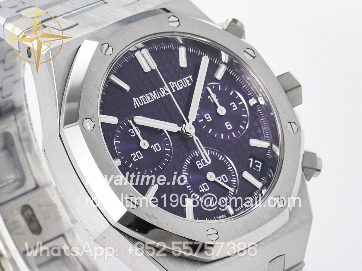 Audemars Piguet Royal Oak Chrono 26240 SS APSF Purple Dial on SS Bracelet SA4401 - Image 3