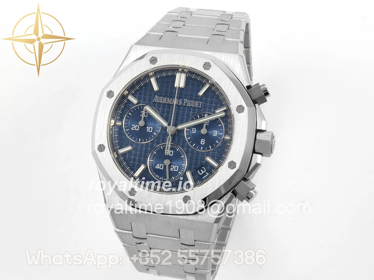 Audemars Piguet Royal Oak Chrono 26240 SS DDF Blue Dial on SS Bracelet DD4401 (SW Dial) V2 - Image 3