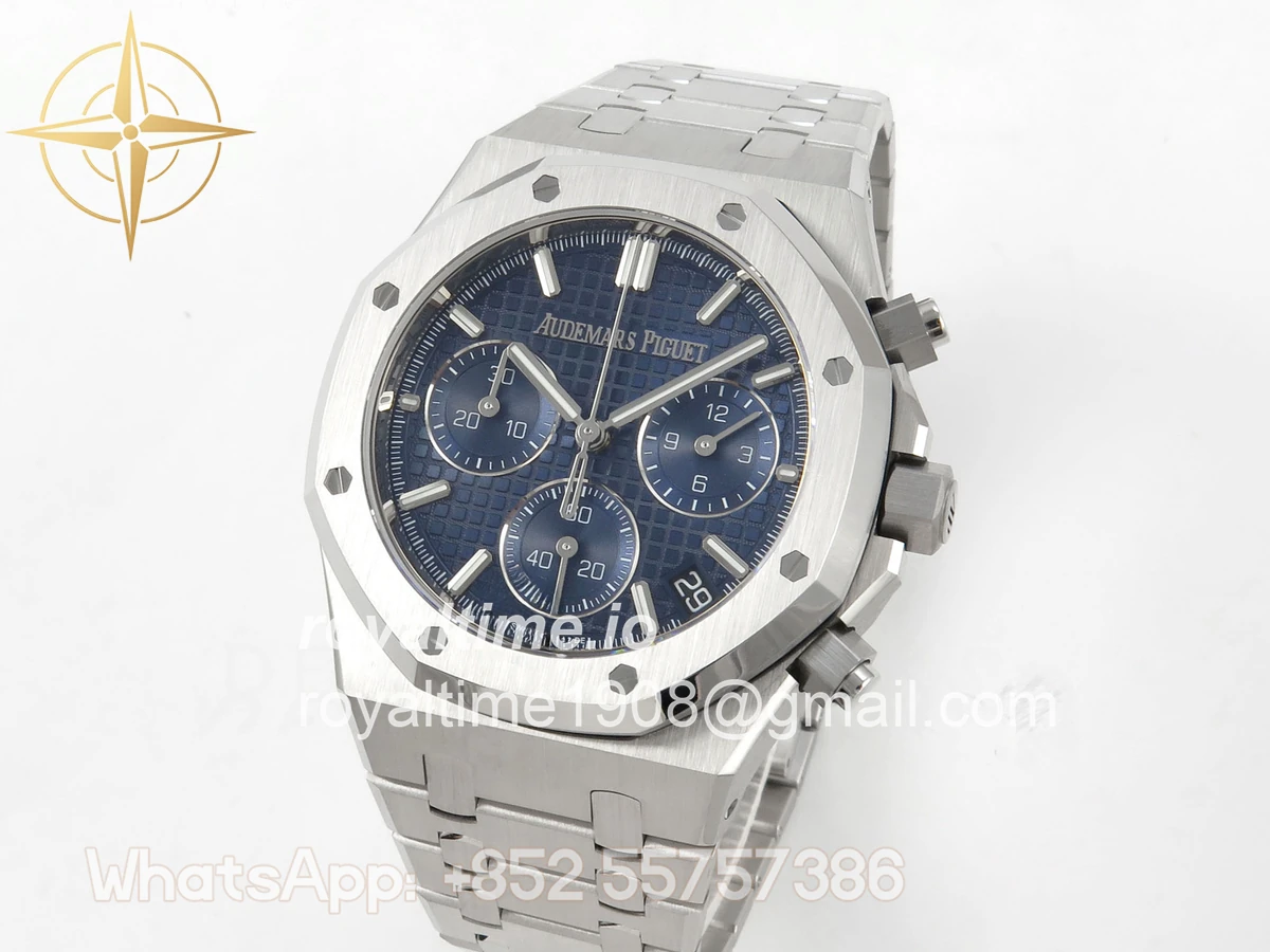 Audemars Piguet Royal Oak Chrono 26240 SS DDF Blue Dial on SS Bracelet SA4401 - Image 3