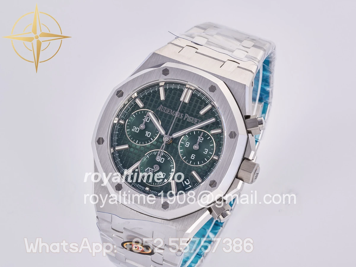 Audemars Piguet Royal Oak Chrono 26240 SS DDF Green Dial on SS Bracelet DD4401 (50th Anniversary) - Image 3