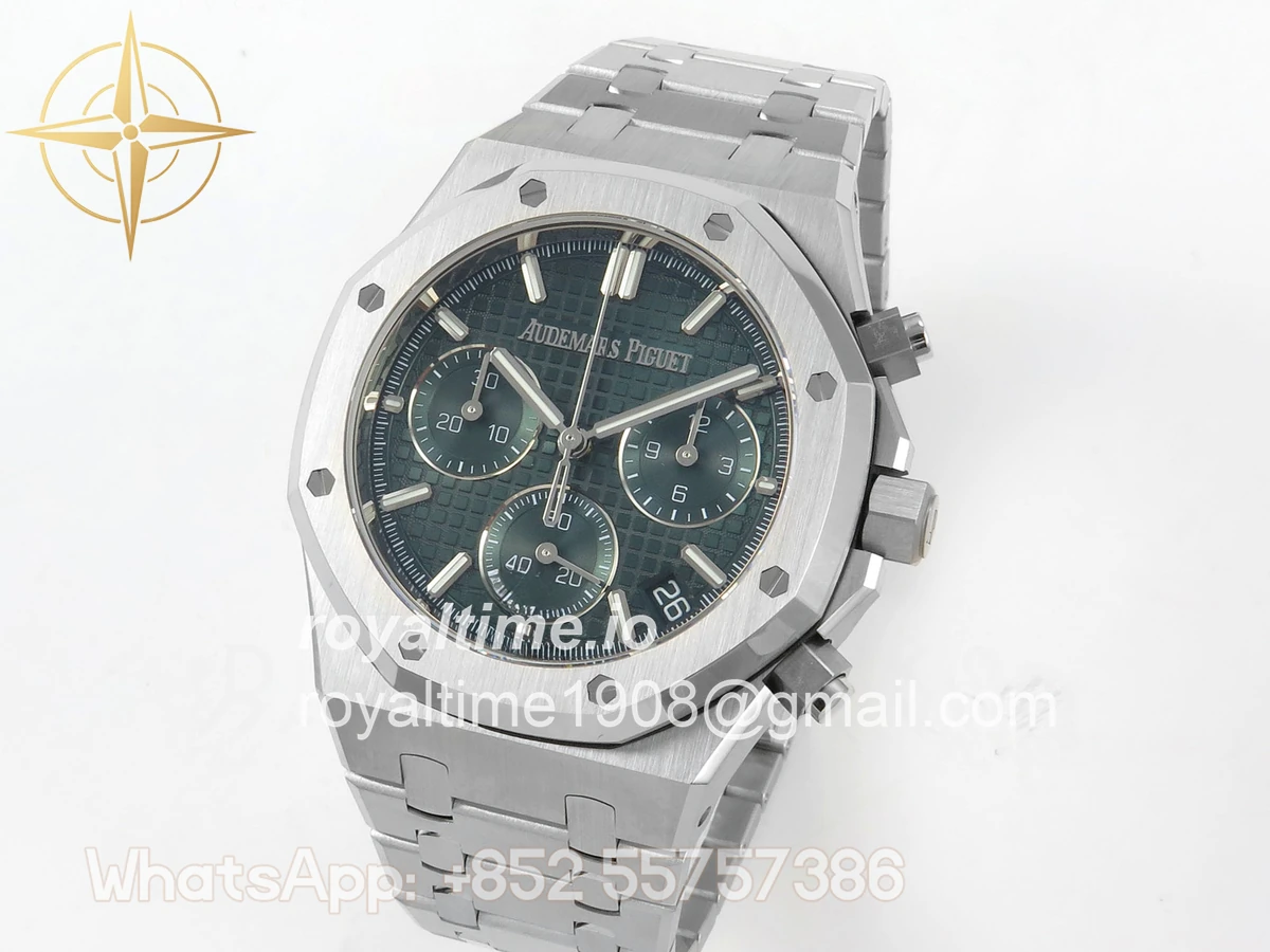 Audemars Piguet Royal Oak Chrono 26240 SS DDF Green Dial on SS Bracelet SA4401 - Image 3