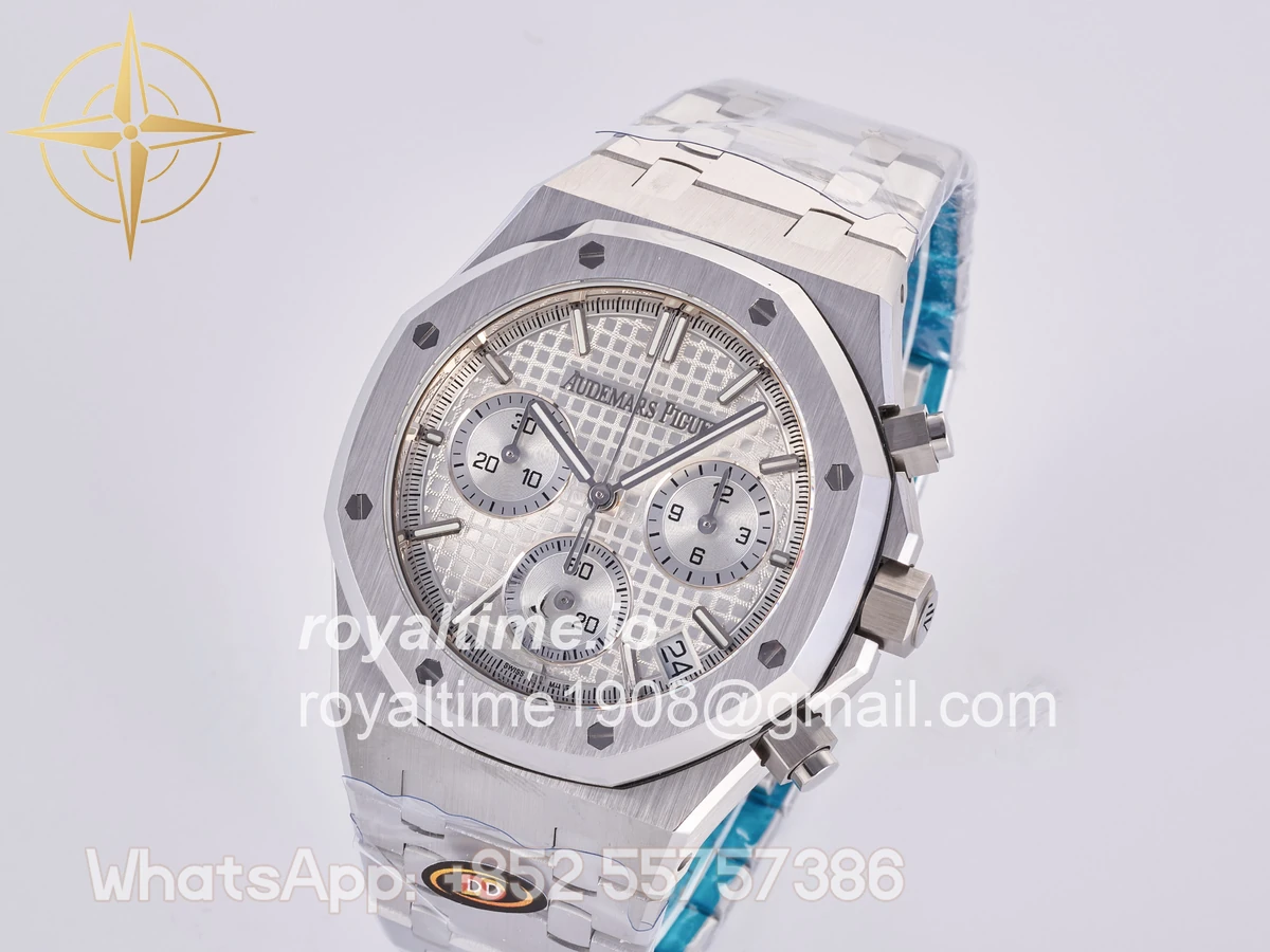 Audemars Piguet Royal Oak Chrono 26240 SS DDF Silver Dial on SS Bracelet DD4401 (50th Anniversary) - Image 3