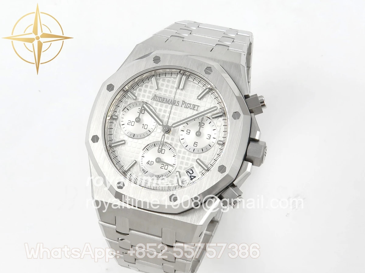 Audemars Piguet Royal Oak Chrono 26240 SS DDF White Dial on SS Bracelet SA4401 - Image 3