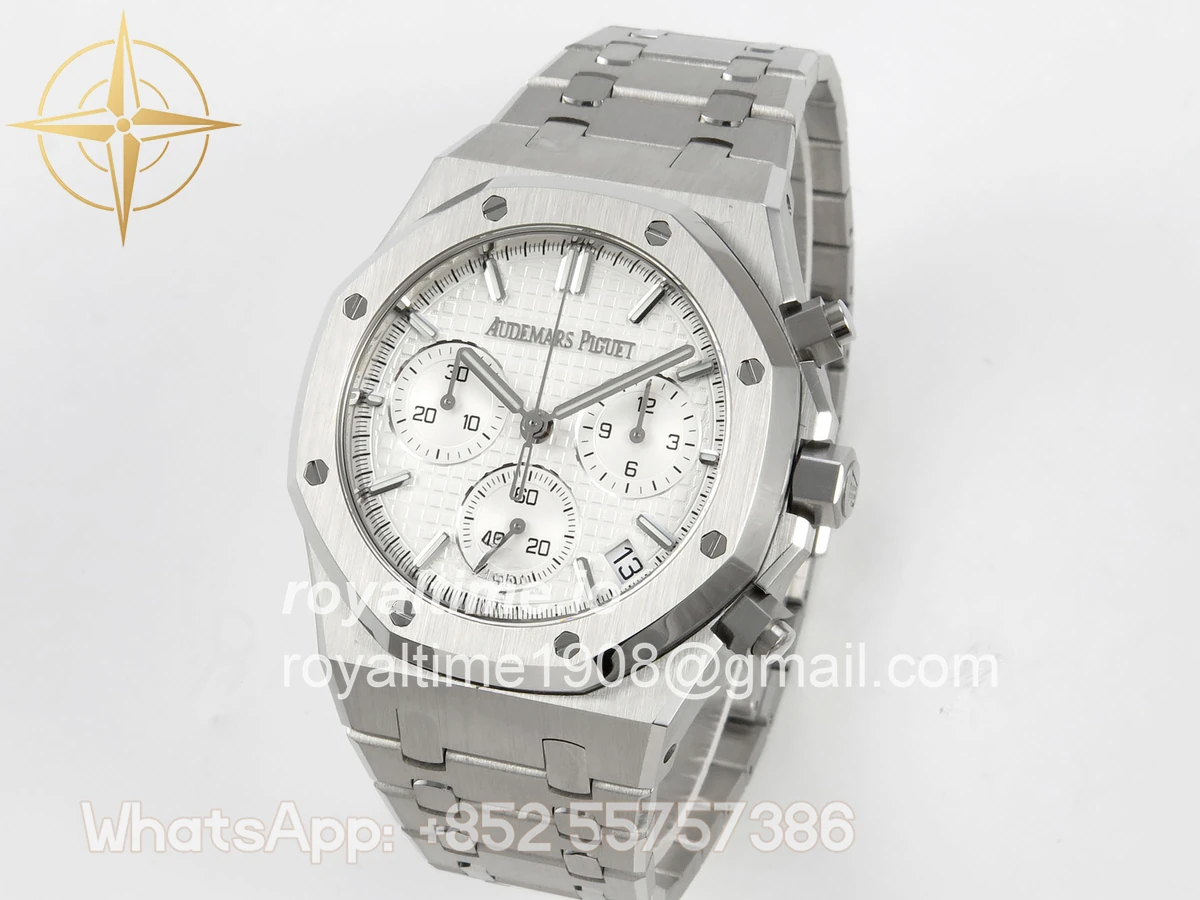 Audemars Piguet Royal Oak Chrono 26240 SS DDSF White Dial on SS Bracelet DD4401 - Image 3
