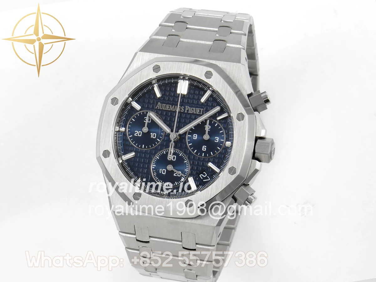 Audemars Piguet Royal Oak Chrono 26240 SS TOPF Blue Dial on SS Bracelet SA4401 - Image 3