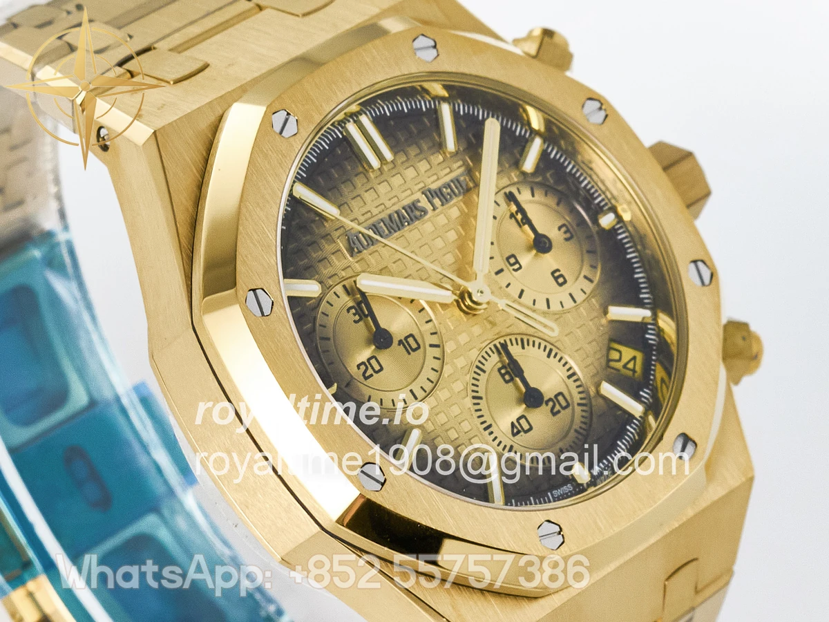 Audemars Piguet Royal Oak Chrono 26240 YG APSF YG Dial on YG Bracelet SA4401 - Image 3