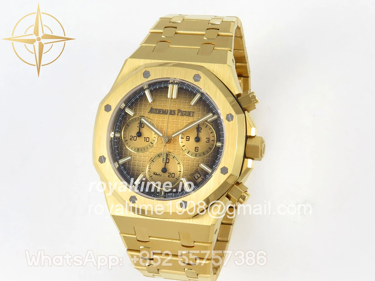Audemars Piguet Royal Oak Chrono 26240 YG DDF YG Dial on YG Bracelet DD4401 - Image 3