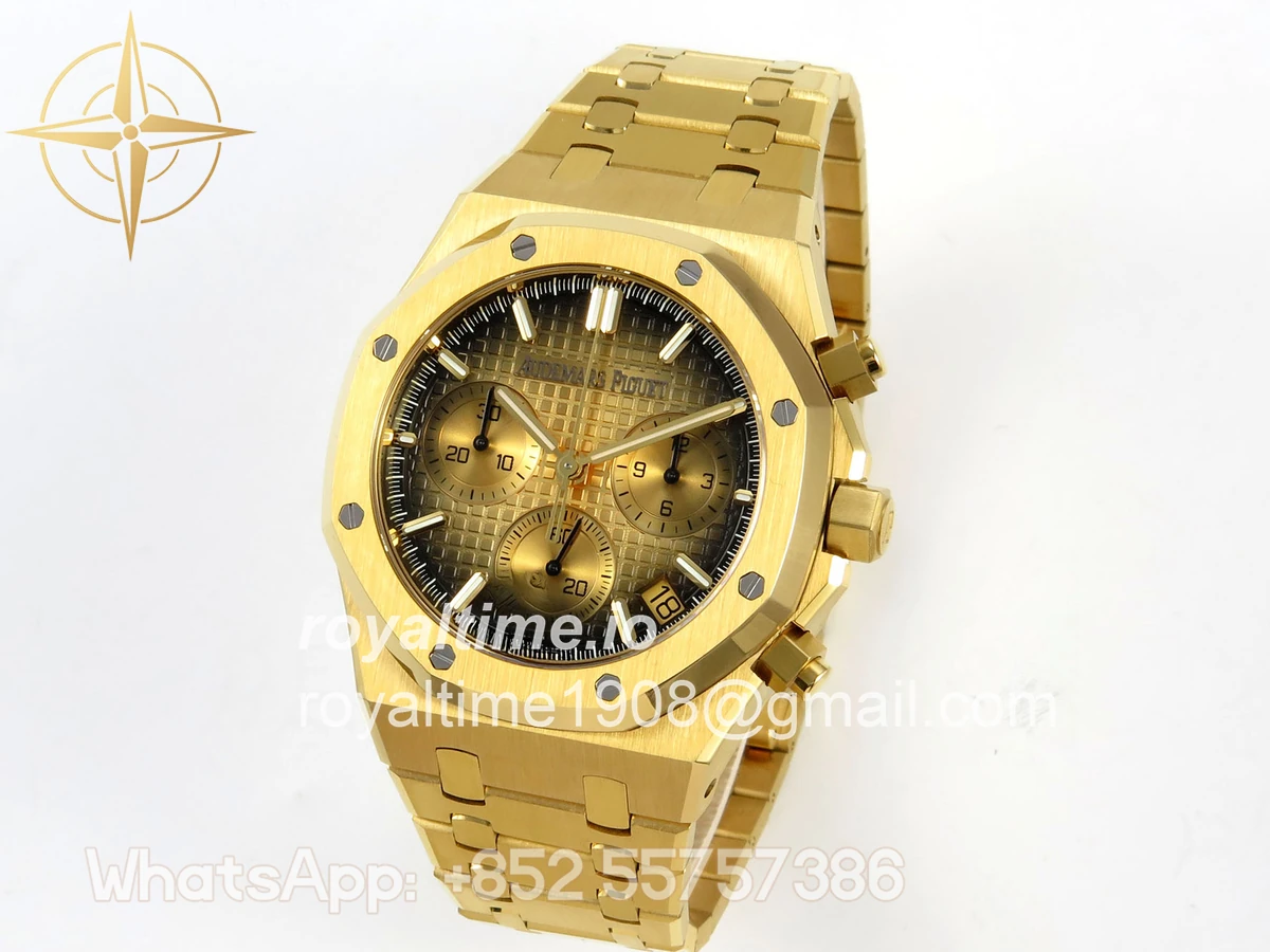 Audemars Piguet Royal Oak Chrono 26240 YG DDSF YG Smoked Dial on YG Bracelet DD4401 - Image 3