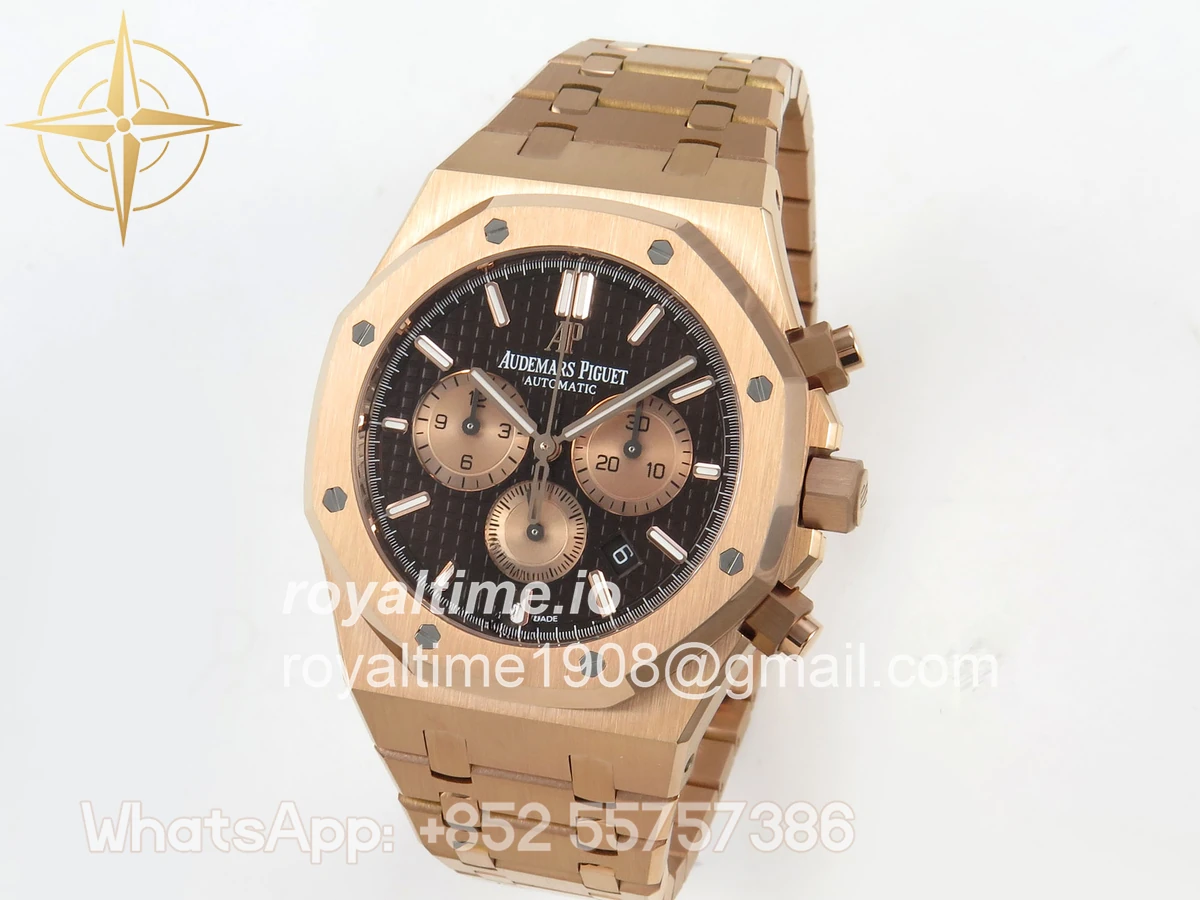 Audemars Piguet Royal Oak Chrono 26331 RG APSF Brown/RG Dial on RG Bracelet A2385 - Image 3