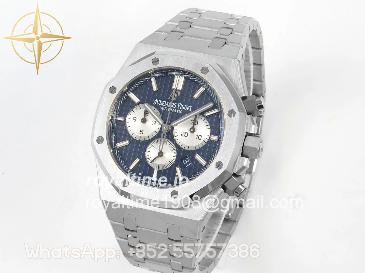 Audemars Piguet Royal Oak Chrono 26331 SS APSF Blue/White Dial on SS Bracelet A2385 - Image 3