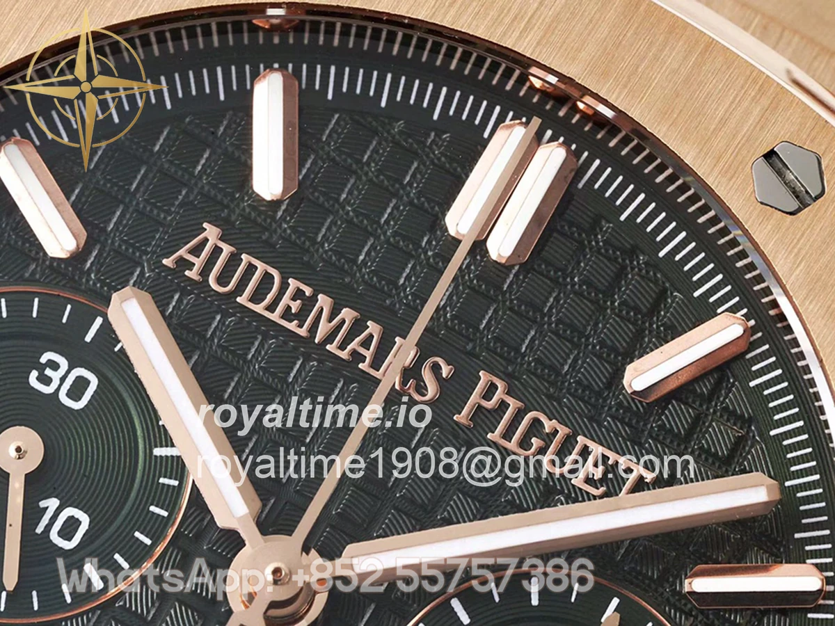 Audemars Piguet Royal Oak Self-Winding Chronograph Green Dial in Rose Gold - Image 4