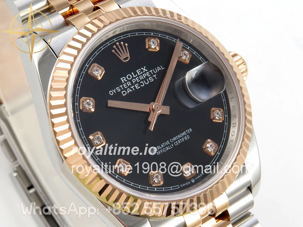Rolex DateJust 36 126231 QF Black Diamonds Dial on Jubilee Bracelet QF3235 - Image 4