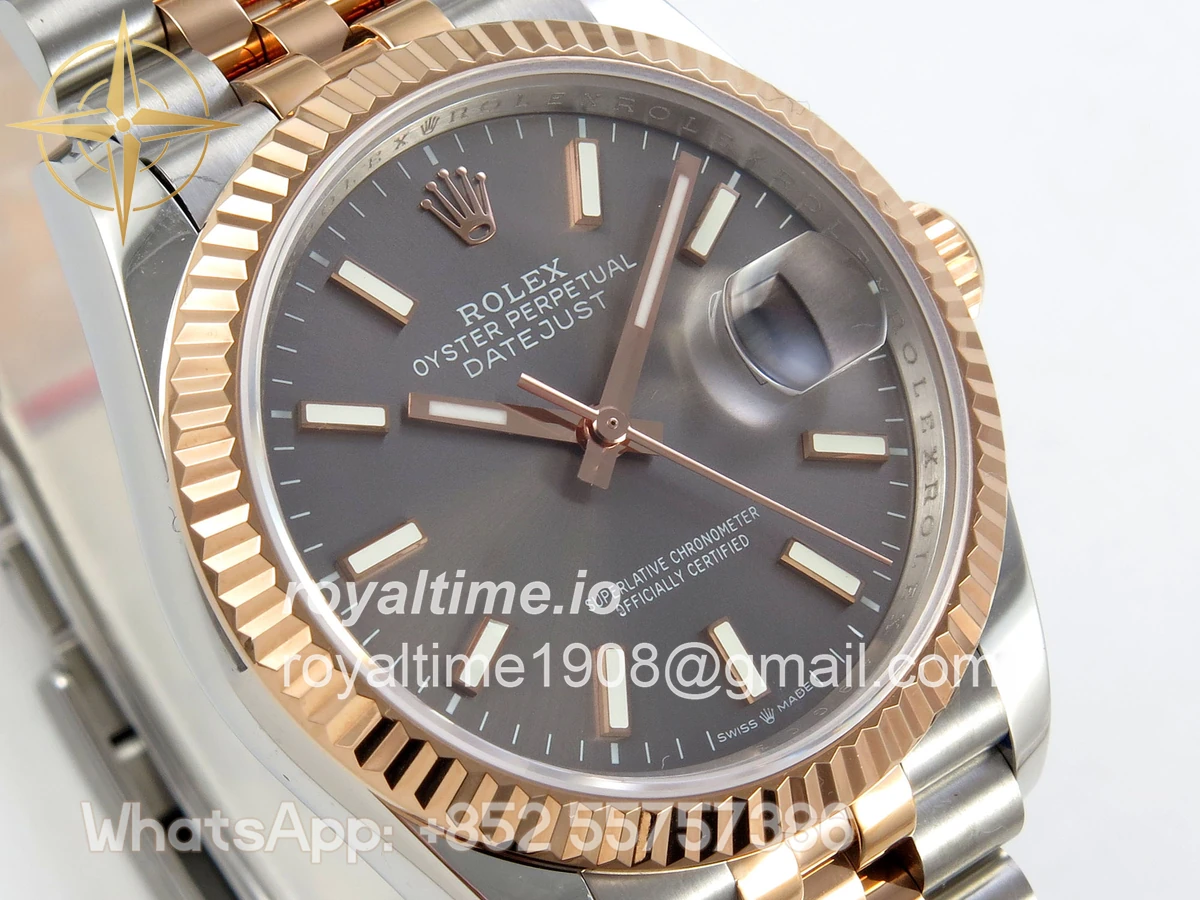 Rolex DateJust 36 126231 QF Gray Stick Dial on Jubilee Bracelet QF3235 - Image 4