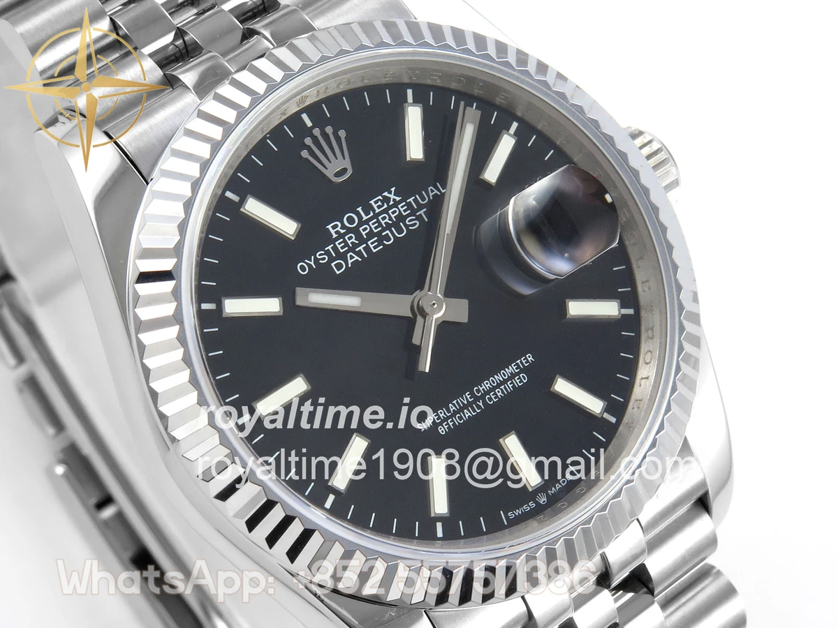 Rolex DateJust 36 126234 QF Black Stick Dial on Jubilee Bracelet QF3235 - Image 4