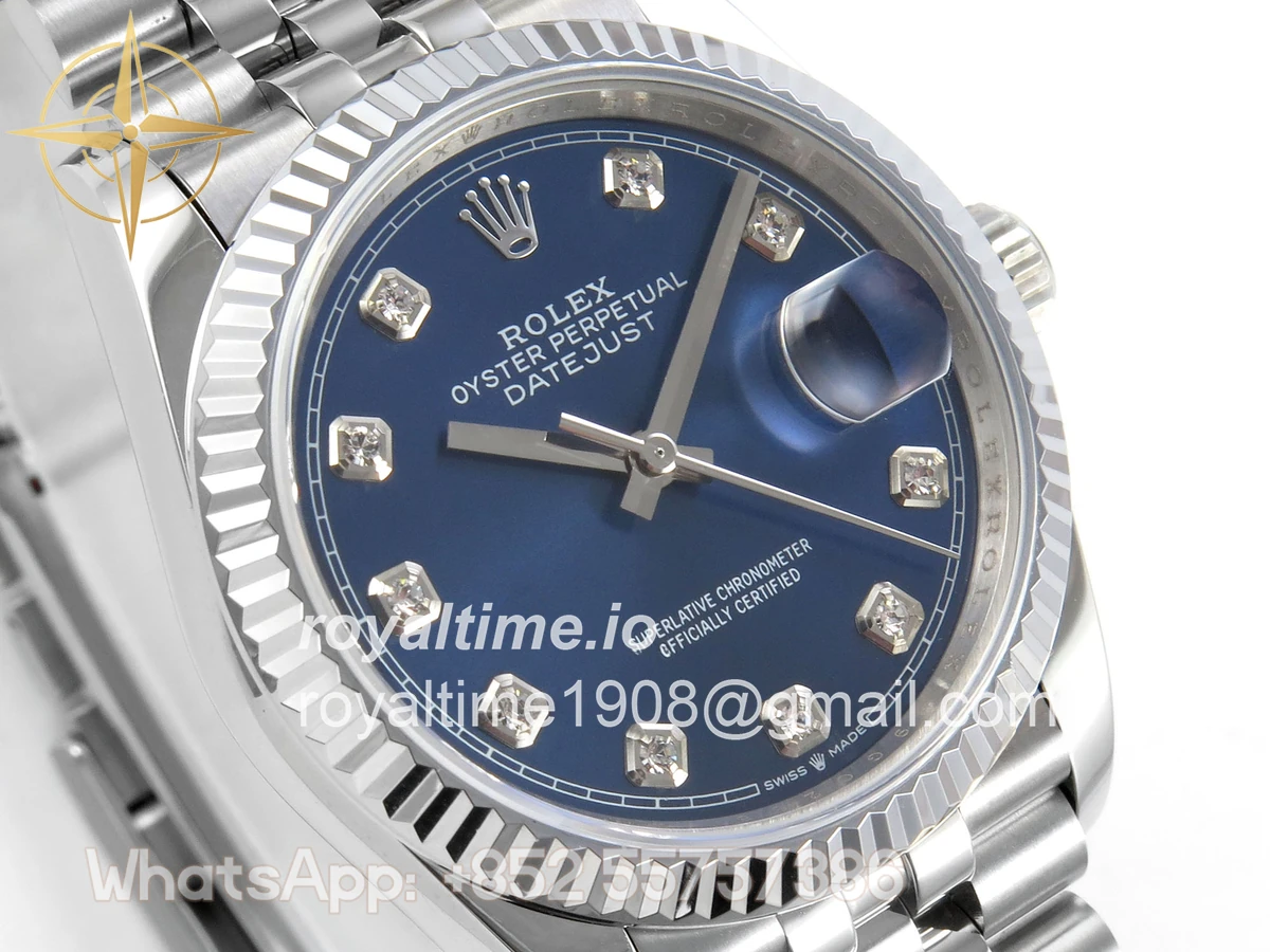 Rolex DateJust 36 126234 QF Blue Diamonds Dial on Jubilee Bracelet QF3235 - Image 4