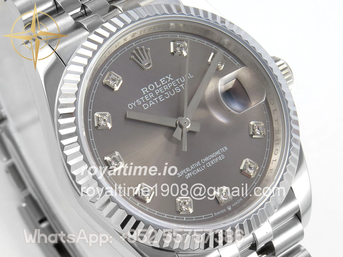 Rolex DateJust 36 126234 QF Gray Diamonds Dial on Jubilee Bracelet QF3235 - Image 4
