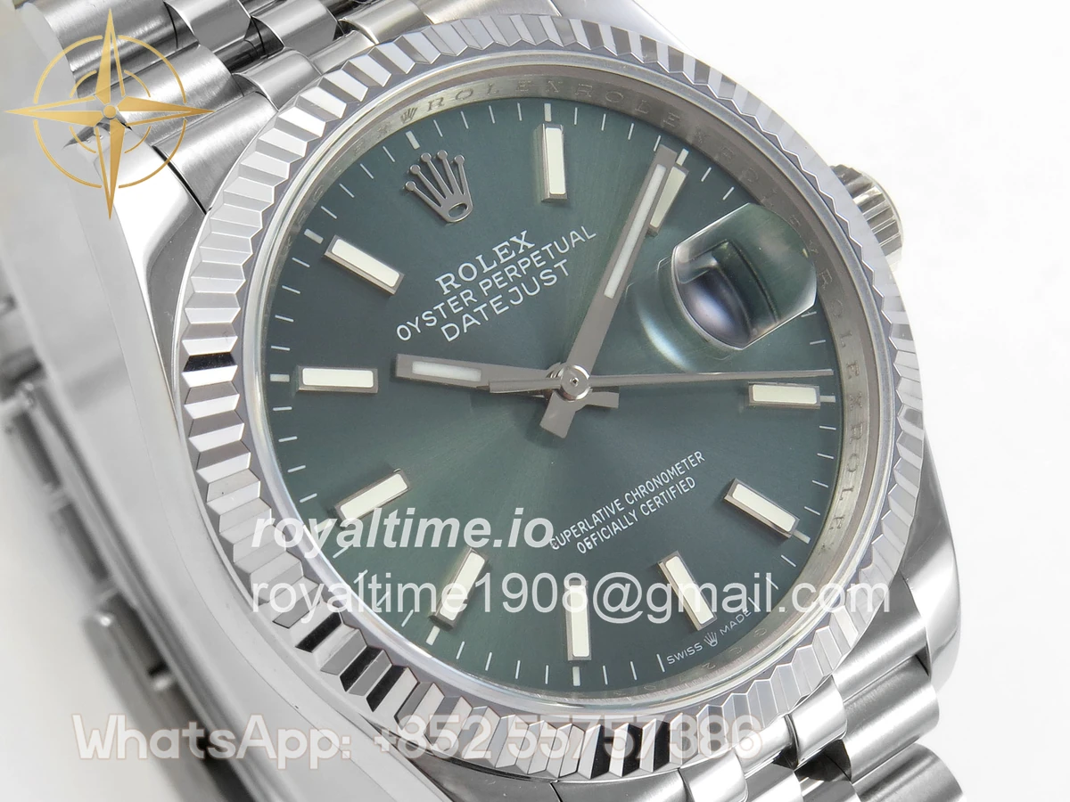 Rolex DateJust 36 126234 QF Green Stick Dial on Jubilee Bracelet QF3235 - Image 4