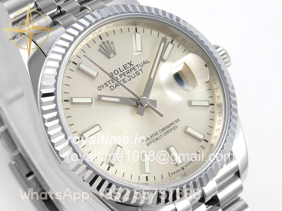 Rolex DateJust 36 126234 QF Silver Stick Dial on Jubilee Bracelet QF3235 - Image 4