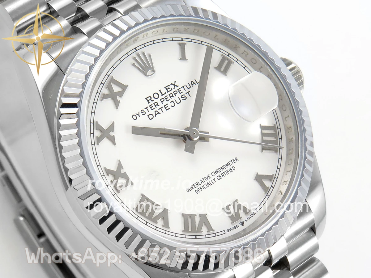 Rolex DateJust 36 126234 QF White Roman Dial on Jubilee Bracelet QF3235 - Image 4
