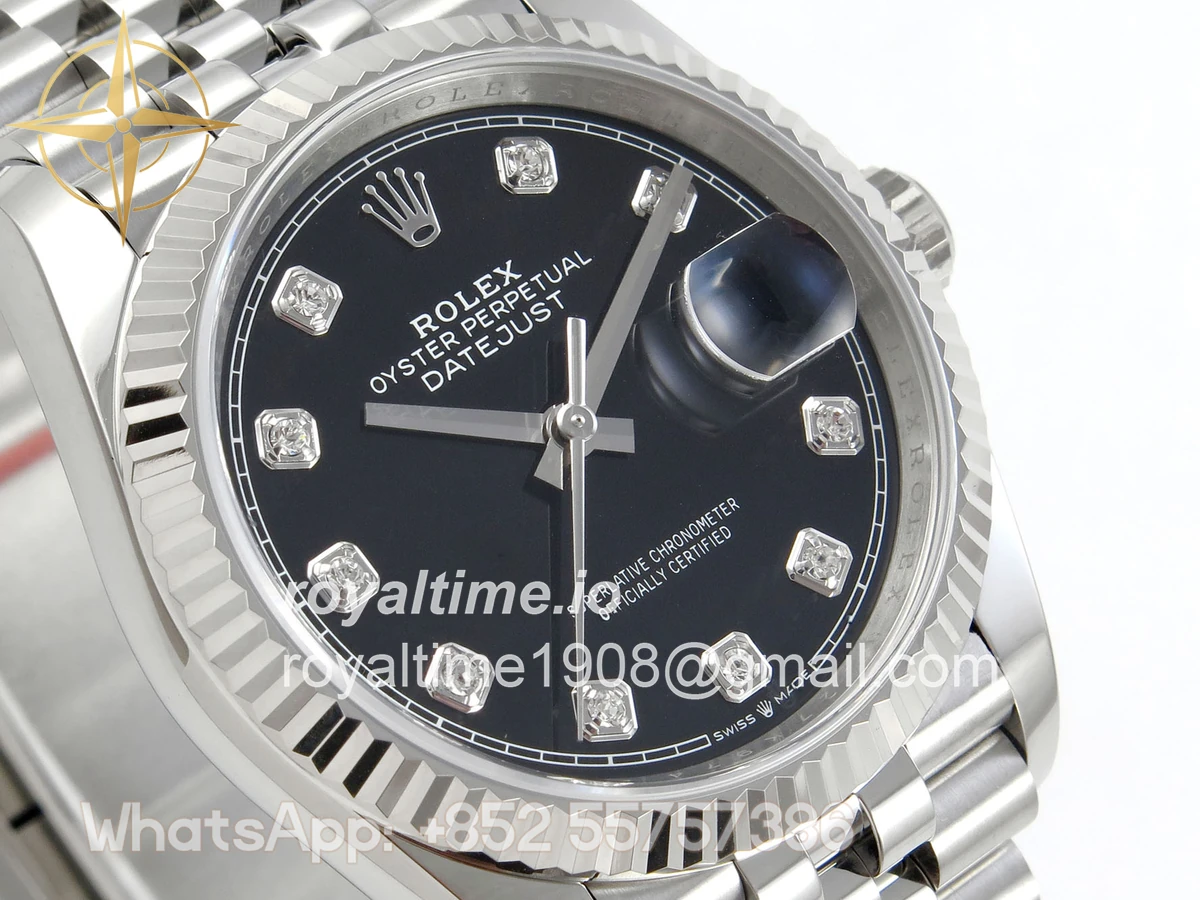 Rolex DateJust 36 SS 126234 ARF Black Diamonds Dial on Jubilee Bracelet DD3235 - Image 4