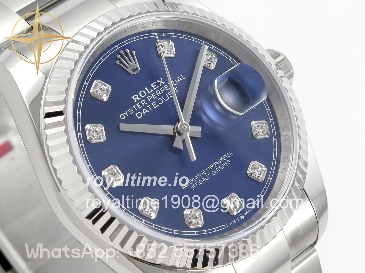 Rolex DateJust 36 SS 126234 ARF Blue Diamonds Dial on Oyster Bracelet DD3235 - Image 4