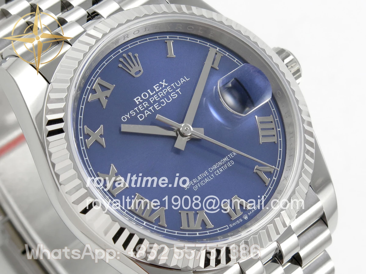 Rolex DateJust 36 SS 126234 ARF Blue Roman Dial on Jubilee Bracelet DD3235 - Image 4