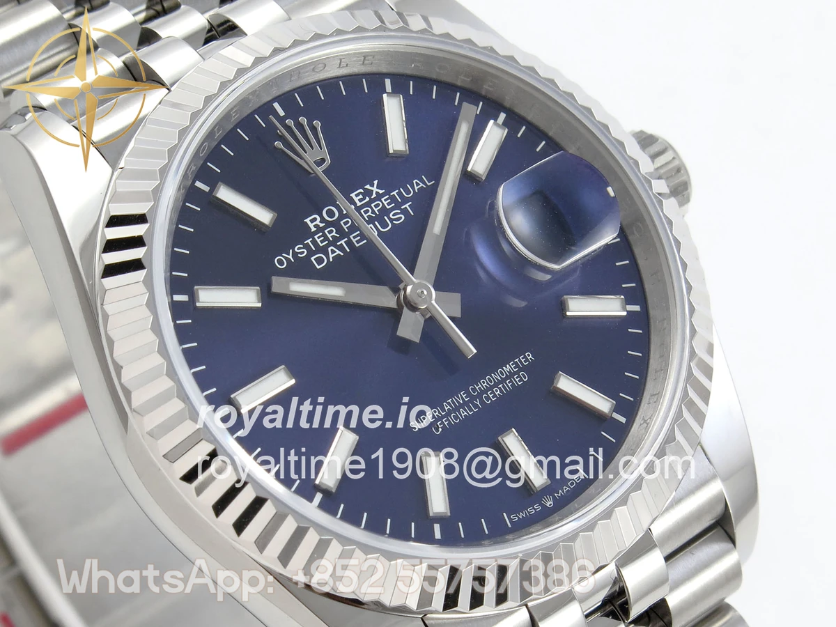 Rolex DateJust 36 SS 126234 ARF Blue Stick Dial on Jubilee Bracelet DD3235 - Image 4