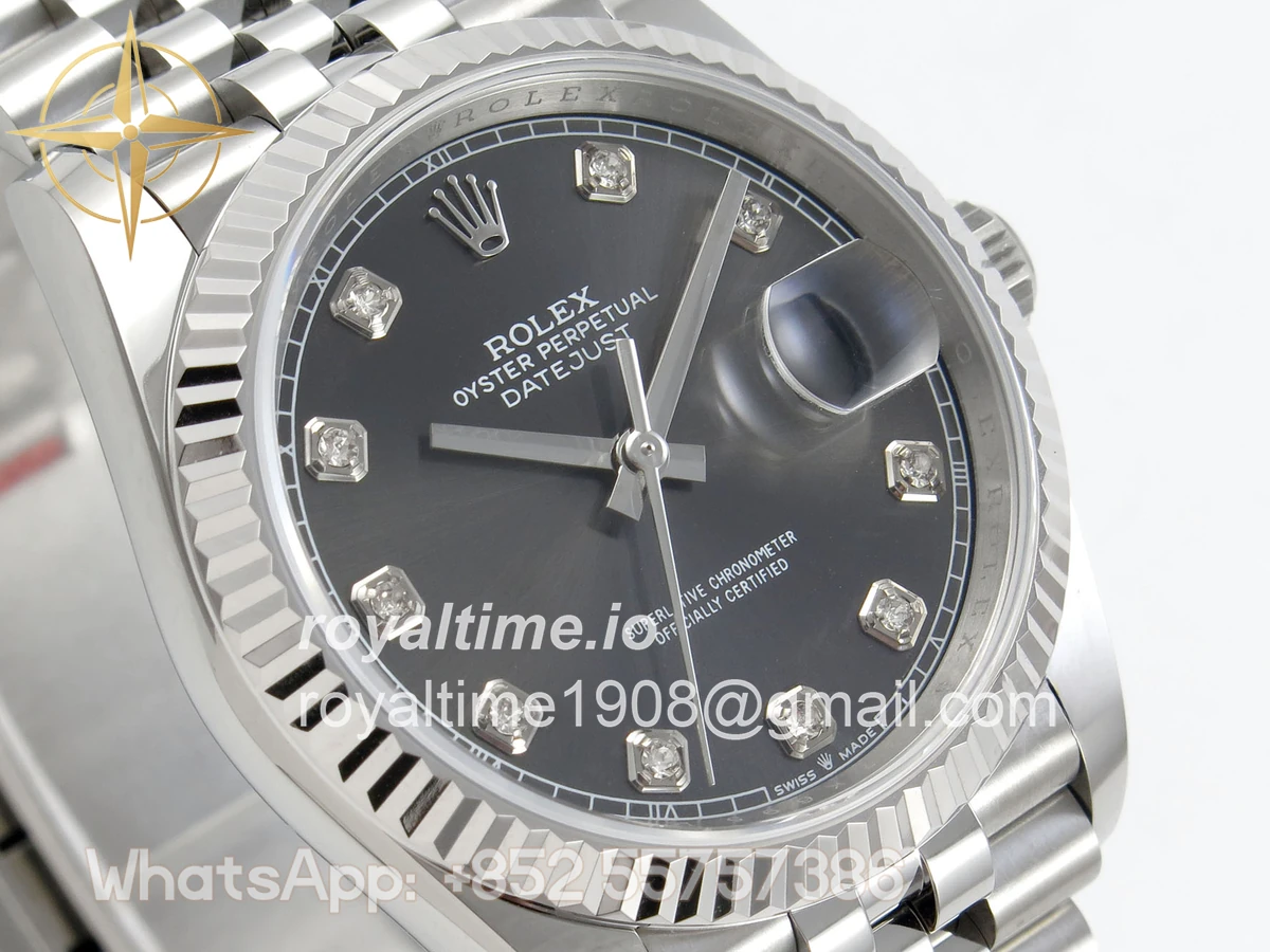 Rolex DateJust 36 SS 126234 ARF Gray Diamonds Dial on Jubilee Bracelet DD3235 - Image 4