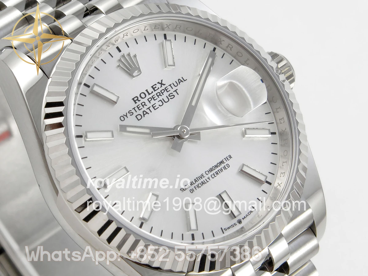 Rolex DateJust 36 SS 126234 ARF Silver Stick Dial on Jubilee Bracelet DD3235 - Image 4