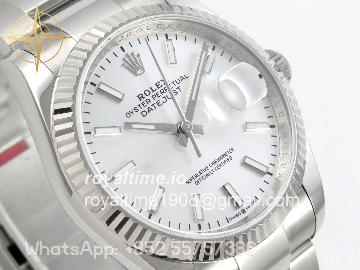 Rolex DateJust 36 SS 126234 ARF Silver Stick Dial on Oyster Bracelet DD3235 - Image 4
