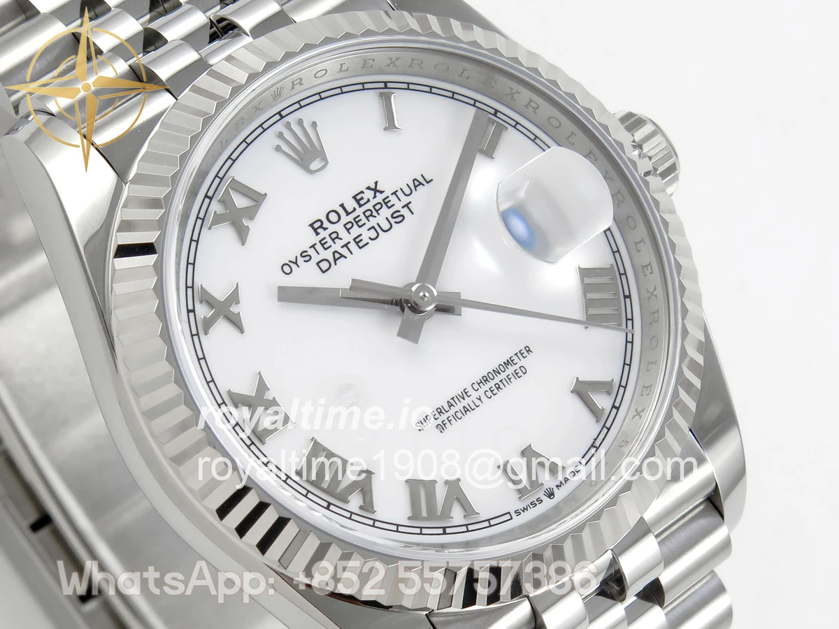 Rolex DateJust 36 SS 126234 ARF White Roman Dial on Jubilee Bracelet DD3235 - Image 4
