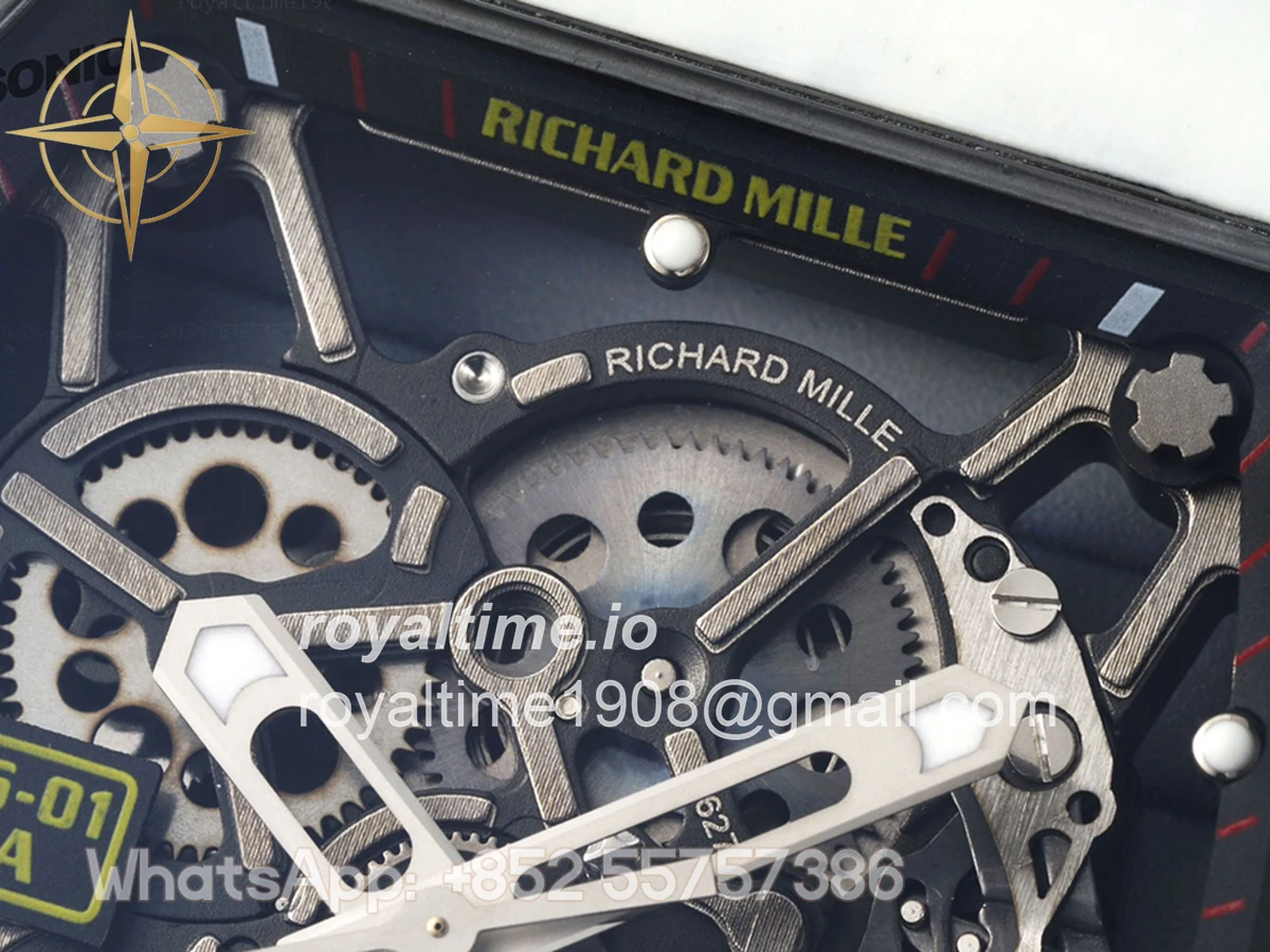 Richard Mille RM 035-01 Rafael Nadal White NTPT on White Rubber Strap (Sonic) - Image 4