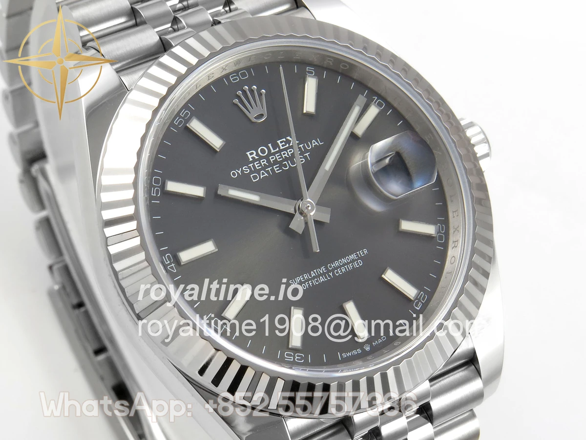 Rolex DateJust 41 126334 904L SS SCF Gray Dial on Jubilee Bracelet VR3235 - Image 4