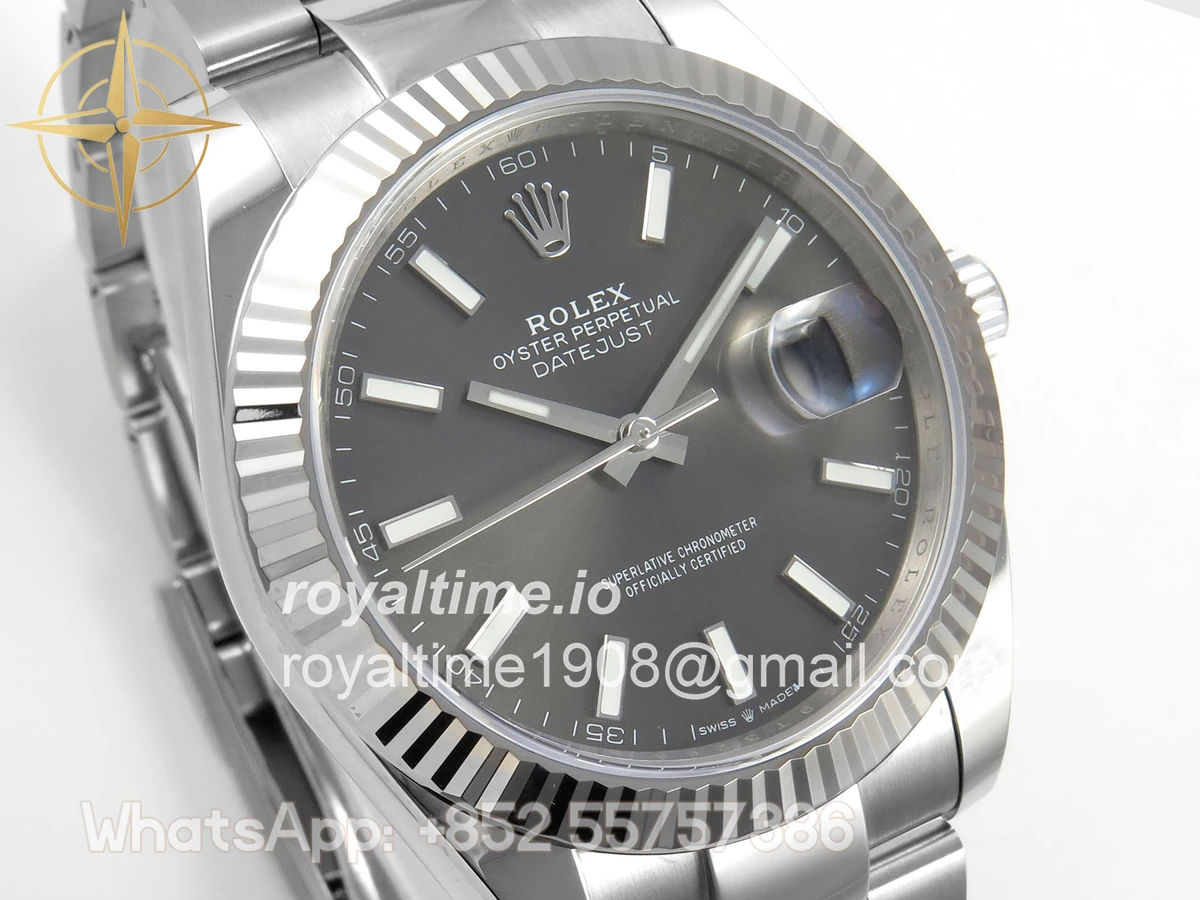 Rolex DateJust 41 126334 904L SS SCF Gray Dial on Oyster Bracelet VR3235 - Image 4