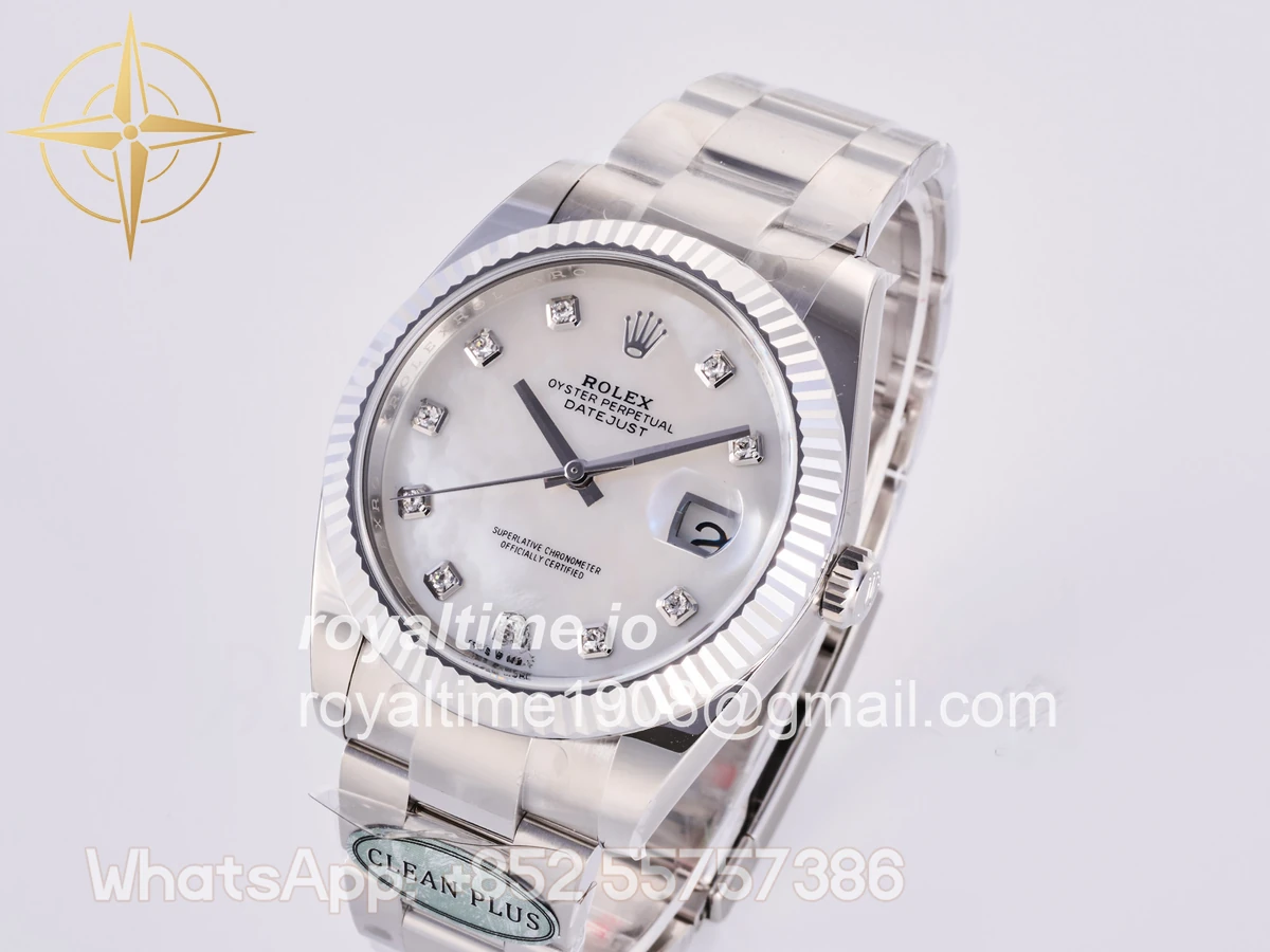 Rolex DateJust 41 126334 Clean Plus 904L Steel White MOP Diamonds Dial on Oyster Bracelet DD3235 - Image 4