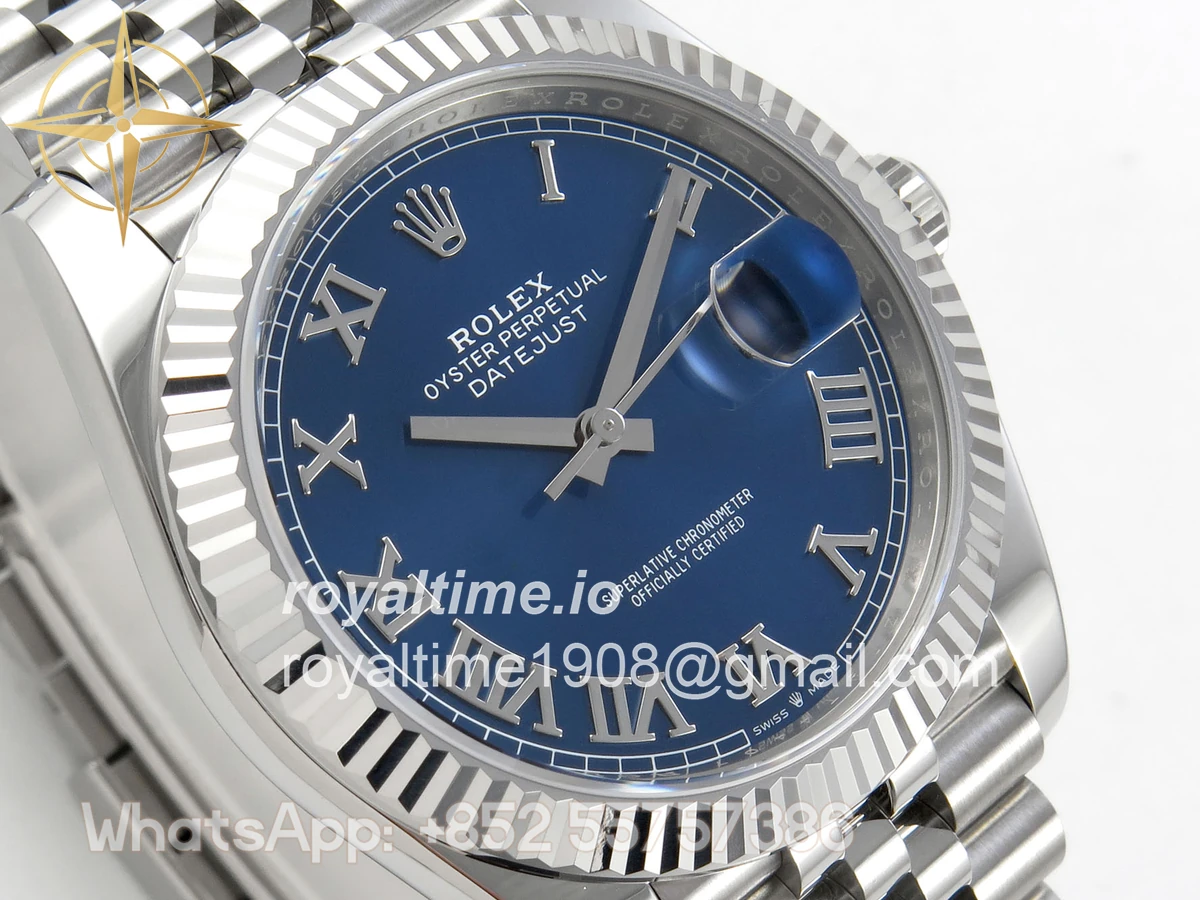 Rolex DateJust 41 126334 Clean Plus Blue Roman Dial on Jubilee Bracelet JH3235 (Free Sprung) Weighted 133g - Image 4