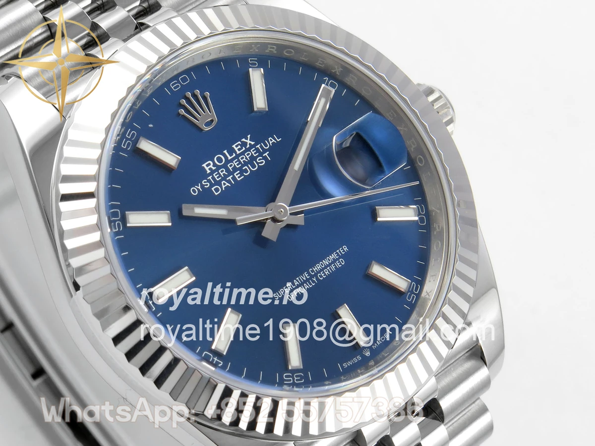 Rolex DateJust 41 126334 Clean Plus Blue Stick Dial on Jubilee Bracelet JH3235 (Free Sprung) Weighted 133g - Image 4