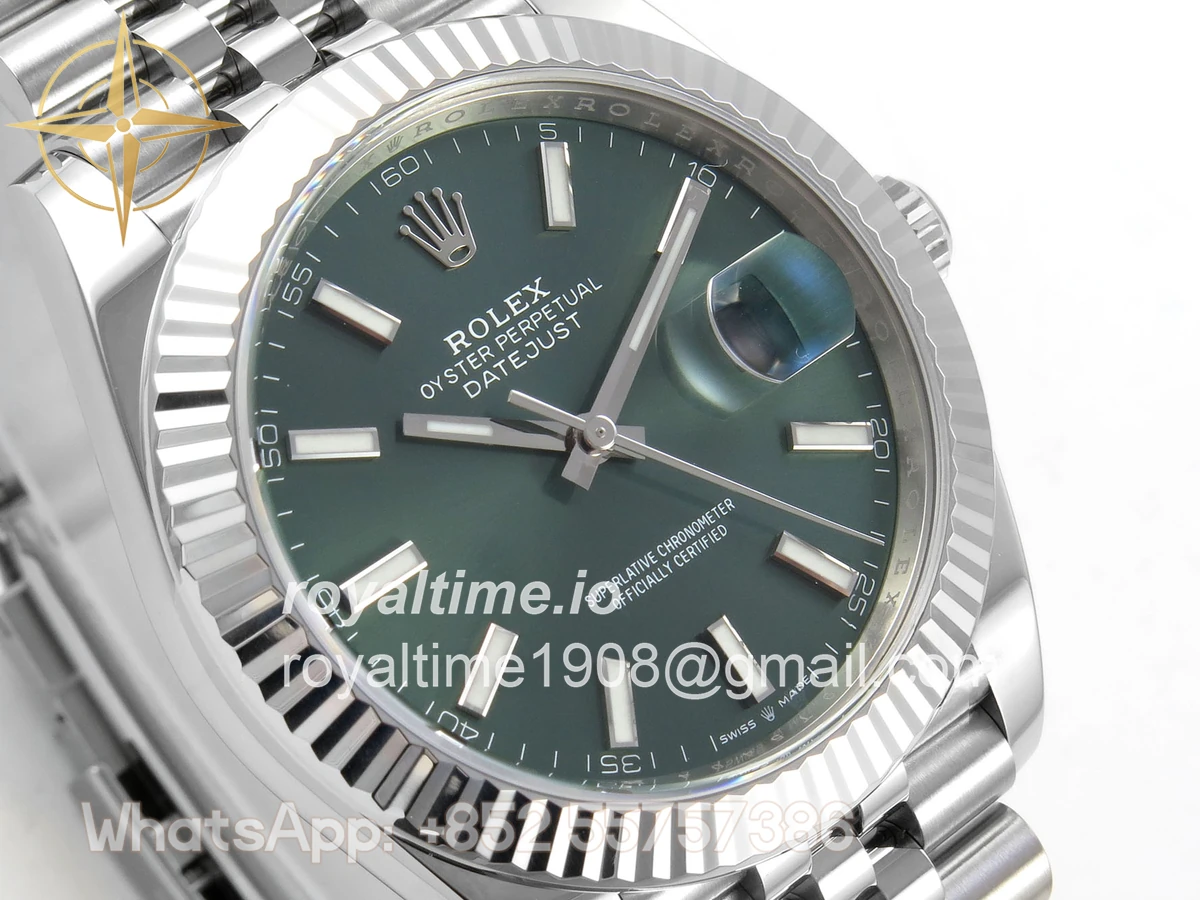 Rolex DateJust 41 126334 Clean Plus Green Stick Dial on Jubilee Bracelet JH3235 (Free Sprung) Weighted 133g - Image 4