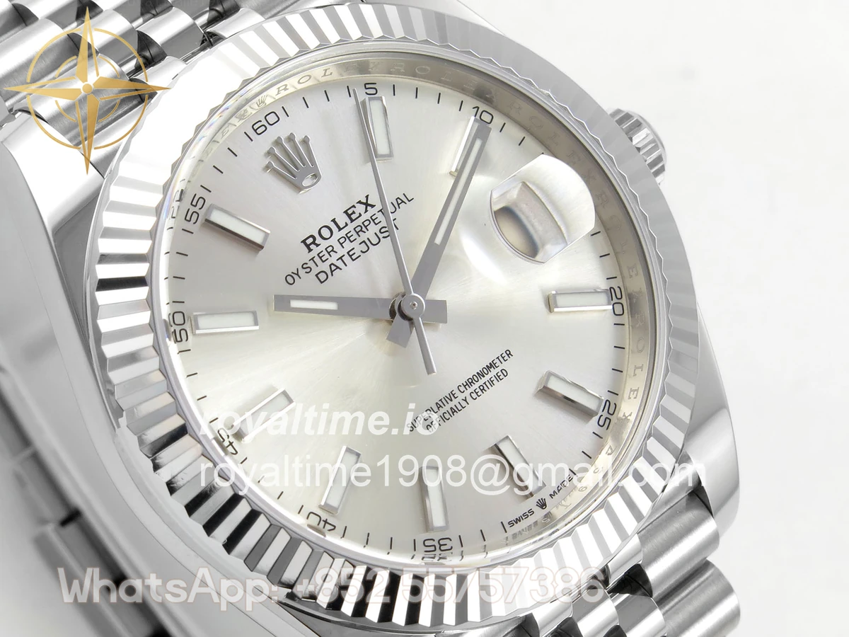 Rolex DateJust 41 126334 Clean Plus Silver Stick Dial on Jubilee Bracelet JH3235 (Free Sprung) Weighted 133g - Image 4